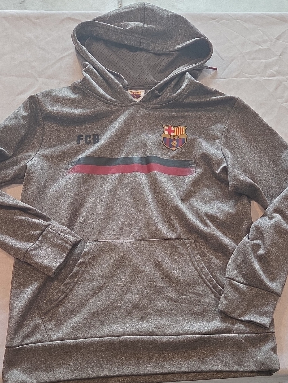 FC Barcelona Gray Pullover Hoodie